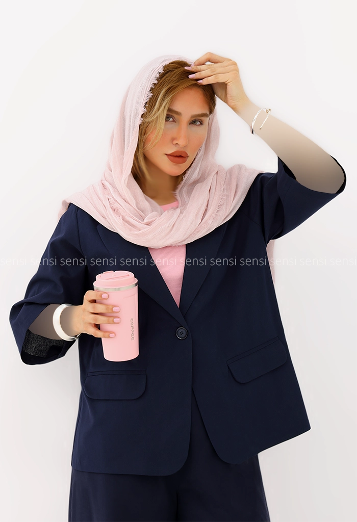 کت زنانه لینن آستین 3ربع کد1006451